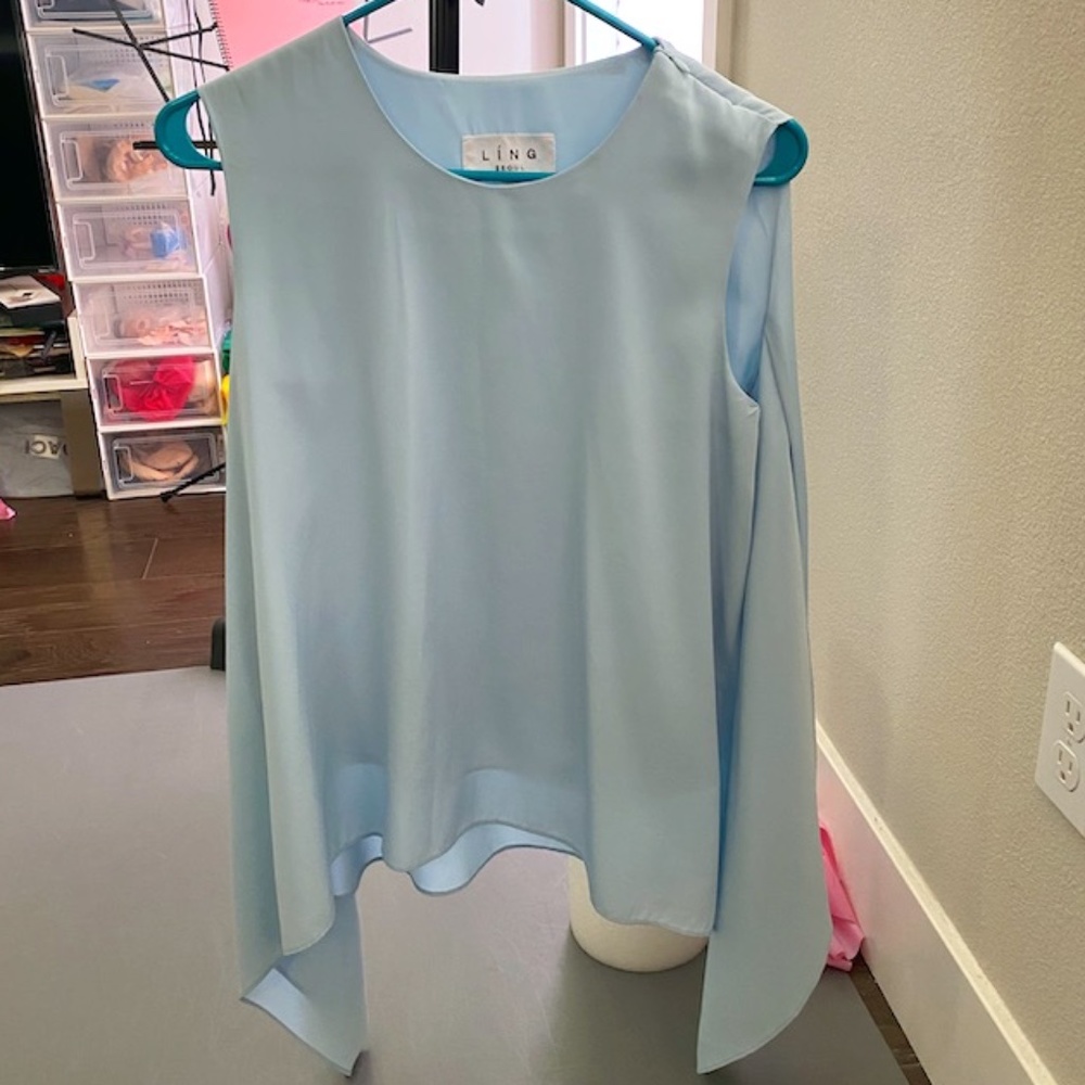 Baby Blue Tunic Blouse